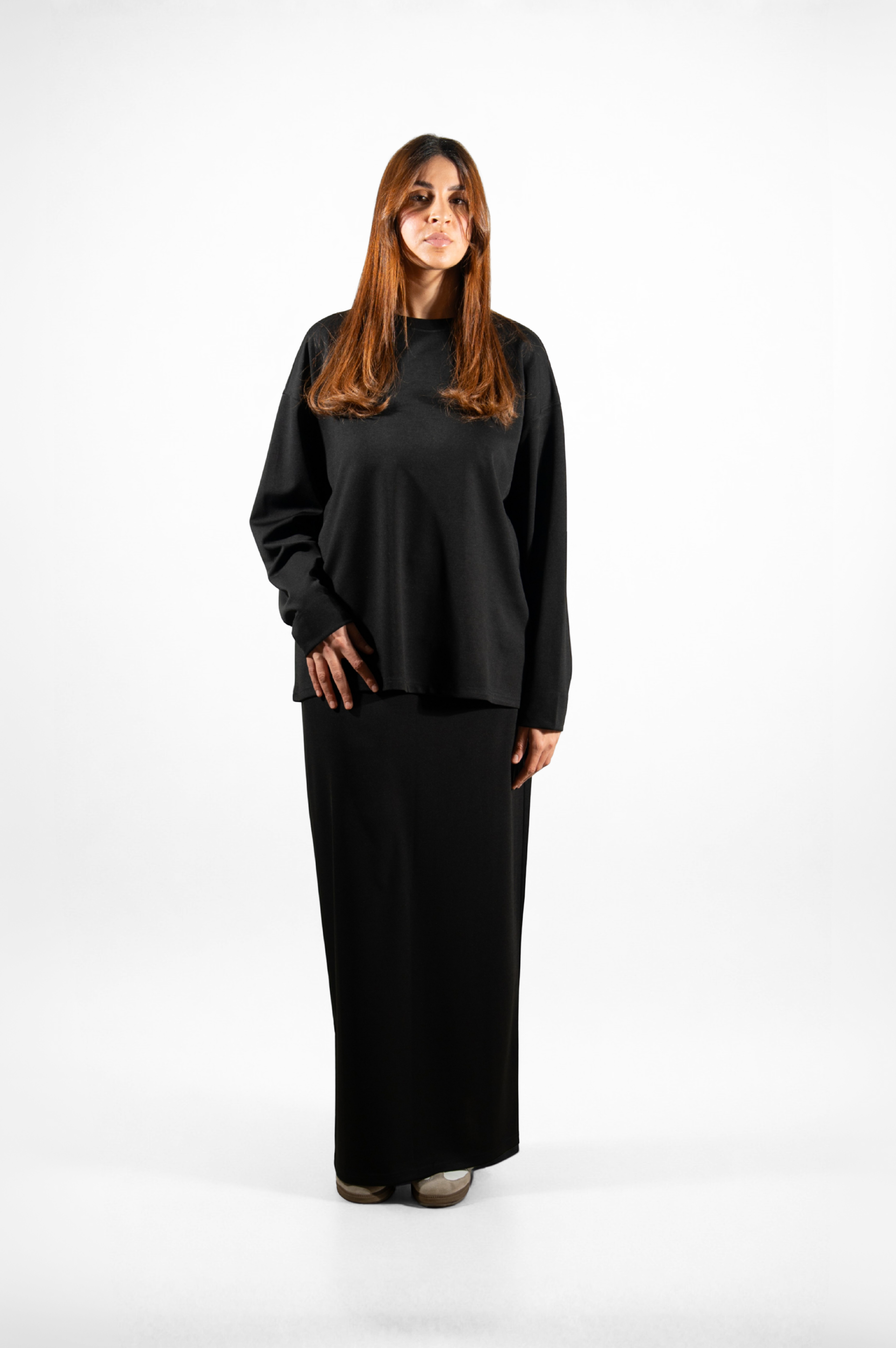Ensemble jupe fluide Noir