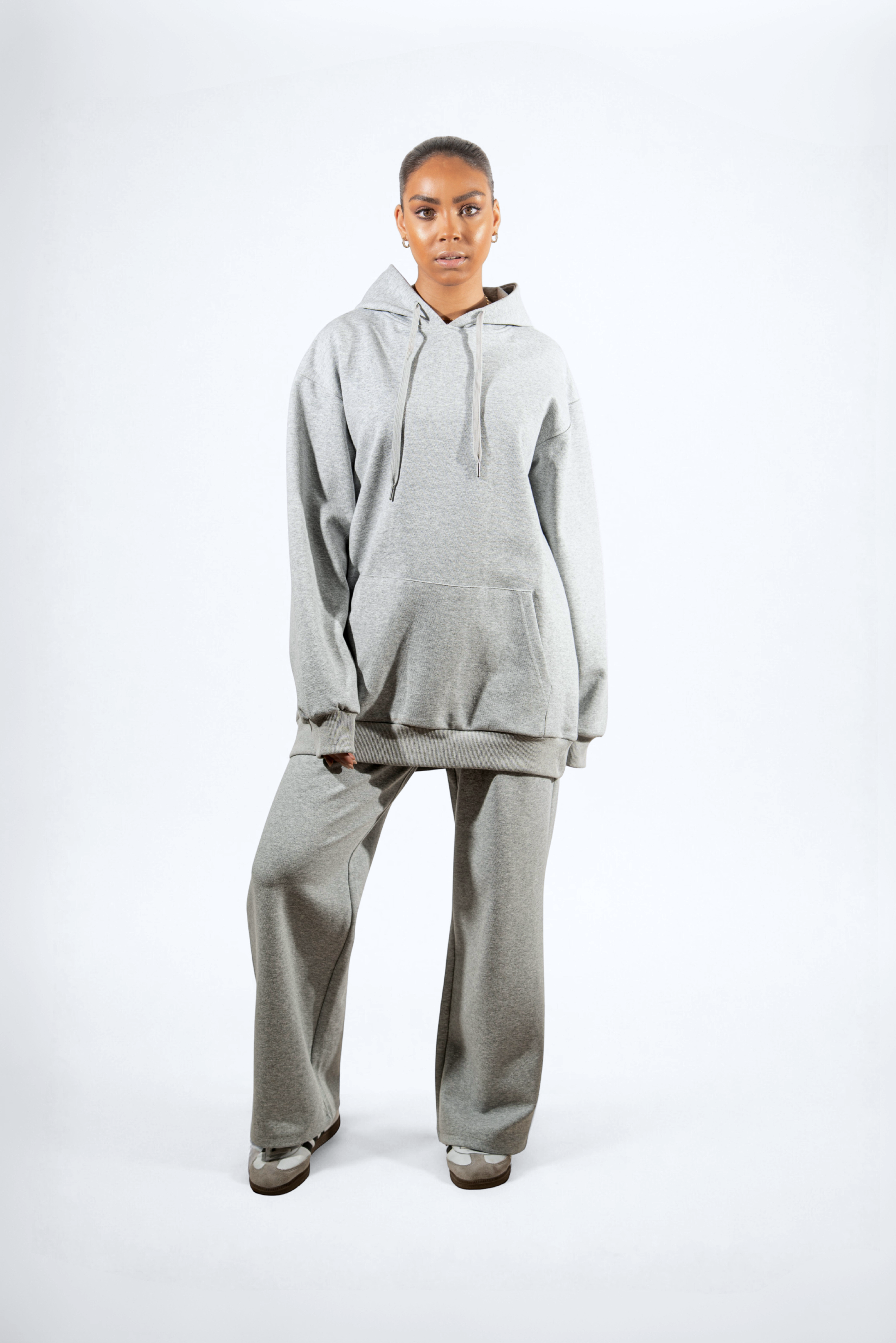 Ensemble Sportwear à Capuche Gris chiné