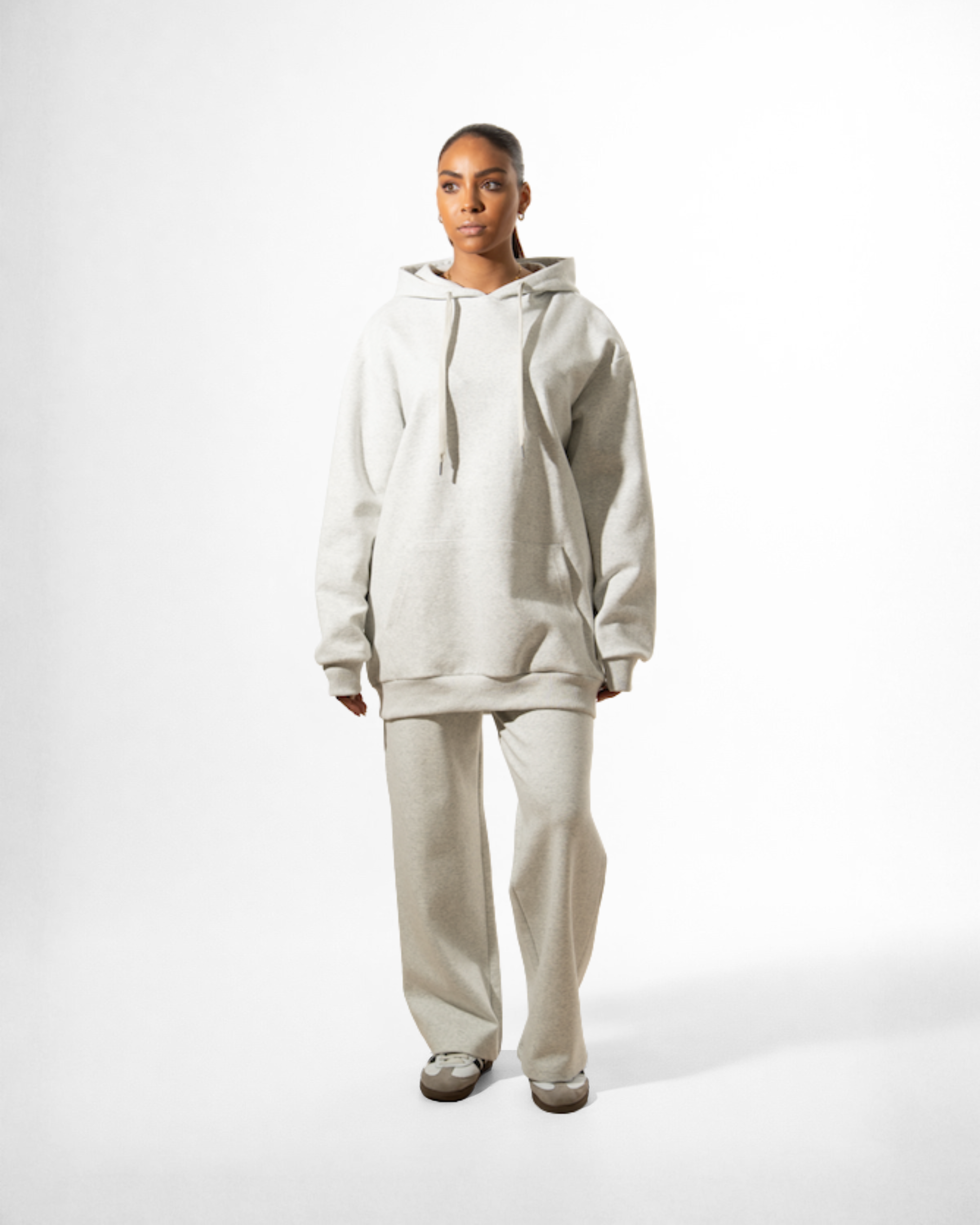 Ensemble Sportwear à Capuche Gris clair